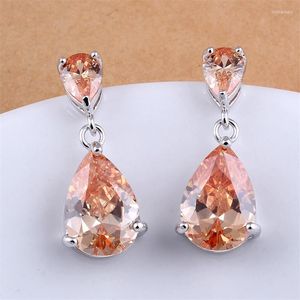 Dangle Earrings RONGQING Lead Free Copper Droplets Zircon Trendy Crystal Drop For Women Everyday Jewelry