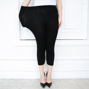 Kvinnors leggings kvinnor sommar kvinnliga byxor kläder sju poäng byxor ökar stora elastiska kraft damkläder h15