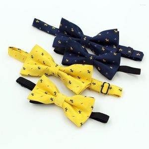 Bow Ties 1 PC Fashion Men's Kids Tiejaquard män bowtie manlig äktenskapstryck hund för randig pojke fjäril cravat slips