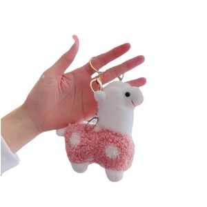 Keychains Lanyards 11Cm Lovely Alpaca Plush Toy Soft Stuffed Cute Sheep Llama Animal Dolls Keychain Gift Drop Delivery Fashion Acce Dhm7J