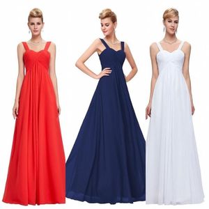 Plus Size Red Chiffon Evening Dresses V Neck Thin Straps Sexy White Prom Party Gowns Spaghetti Straps Mother Of The Bride Dress242v