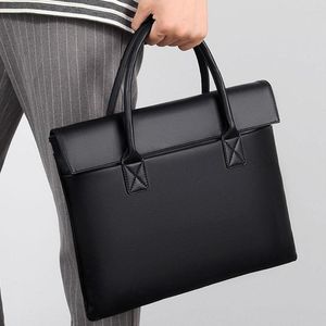 Briefcases Briefcase Bag For Laptop Marfino Woman Men PU Leather Double-Layer Organizer Computer Interlayer Business Document Portfolio