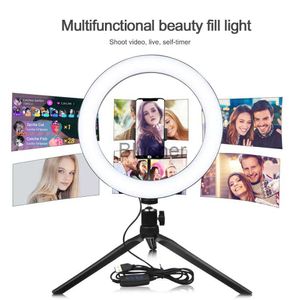 Selfie Lights 16cm26cm Dimmable LED Selfie Ring Light Vlog Blog wideo na żywo strumieniowe makijaż biurko