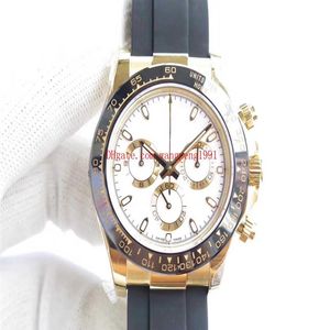 Men's 7750 movement BP make watches 40mm 116518 18K Yellow Gold Ceramic bezel Chronograph mechanical Automatic Wristwatches326O