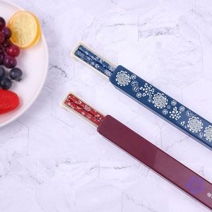 Chopsticks japansk stil resor trähackpinne återanvändbara pinnar för sushi bento accessoarer bordsartiklar med bärbar låda