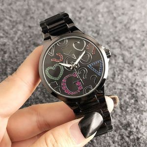 Womens Fashion Big Letting Style Metal Saatler Yüksek Kaliteli Su Geçirmez Çelik Bant Kuvars 38mm Saatler