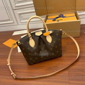 10A Mirror Quality Designers Small Boetie Zipper Tote Bags 25cm Womens Luxurys Handle Handbags Brown Coated Canvas Purse Crossbody Shoulder Leather Strap Box Bag