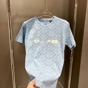 T-shirt da uomo 23 Summer New Blue All Over Stampa di lettere Manica corta Mezza manica Coppia Unisex