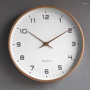 Настенные часы японские круглые деревянные часы 10 12 14 -дюймовый дом молчаливый для гостиной кухни декор ресторана декор висеть часы