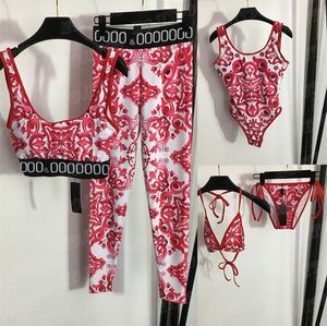 Kobiety bikini stroju kąpielowego jogi vintage klasyczny sport stanik stanik projektantów pary strojów kąpielowych wakacyjne garnitury kąpielowe