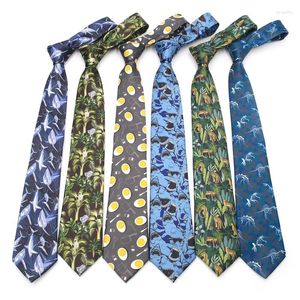 Bow Ties Men's Cotton Floral Tie 7cm Slim Printed Skinny Nattie Pink White Neck For Accessories Wedding Party