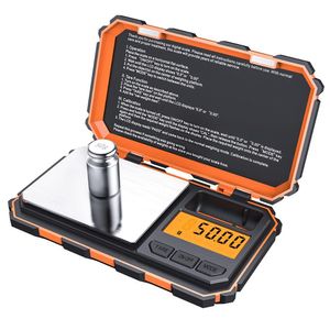 Scales Digital Mini Scale 200g 0,01 g fickskala med 50 g kalibreringsvikt Elektronisk smart skala för mat surfplattor smycken