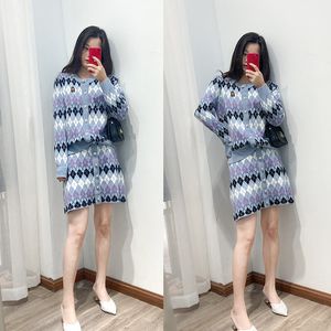 Новое вязаное платье M-Aje Purple Diamond Plaid Wool Counte Shear Cardigan набор кардигана