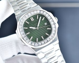 الساعات الرجالية عالية الفاخرة ببغاء الشمس تلقائي حركة ميكانيكية شفافة قابلة للطي بوكلي الرياضة Pate Watch Designer Montre de Luxe Nautilus 5811 5711
