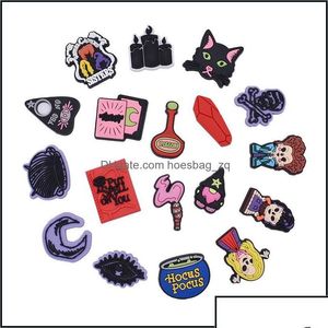 Shoe Parts Accessories Shoes Pvc Halloween Theme Witch Charms Decoration Buckle Jibitz For Clog Decor Buttons Drop Delivery Dhubw