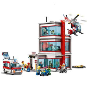 Aktion Spielzeugfiguren in stock kompatiblen Stadt Serie 60204 Säulen Krankenhaus Bausteine Ziegelspielzeug für Kinder Weihnachtsgeburtstag Geschenk 230724