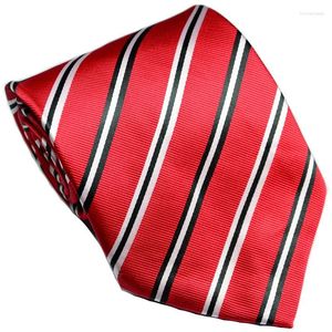 Bow Ties Men's Nathtie Red Black White Classic 9cm Print Standed Silk Tie 3,6 tum Slike