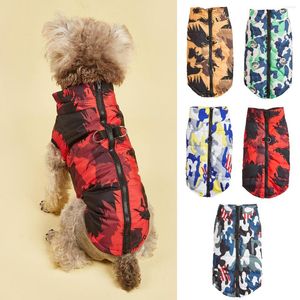 Roupas para cães de algodão acolchoadas para animais de estimação para cães, gatos, chihuahua, filhote, colete à prova d'água, à prova de vento, jaqueta, moda, roupas ao ar livre