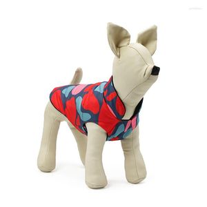 Dog Apparel Hawaiian Holiday Style Fashion Winter Jacket Soft Coat Thickening Warm Down Clothes For Small Pet Decoration
