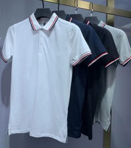 Mens Polo قمصان مصمم T Shirt High Street Amtrodery Solid Color Lapel Polos Garter Printing Top Cottom Tees Polos CHG23072420