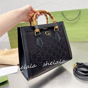 Shoulder Woman Bags Handbags Bamboo Bamboos Designer Shining Bead Diamond Crossbody Tote Bag Shopping Totes Fashion Leather 2023 5A s