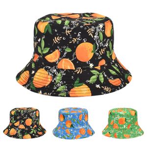 Sombreros borrosos Mujeres Patrón de frutas Impreso Parasol Sombrero de pescador Al aire libre Parasol Sombrero de lavabo Patrón de leopardo