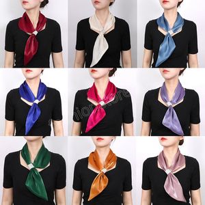 Lyxig satin Silk Neck Tie Scarf For Women Hair Bands Ribbon pannband Kerchiecf Bandana Skinny Wrist Wraps Sunscreen Neck Guard