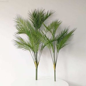 Deko-Objekte, Figuren, Pflanzen, künstliche Palmenpflanze, tropische grüne Monstera-Blätter aus Kunststoff für Hausgarten-Dekoration L230724