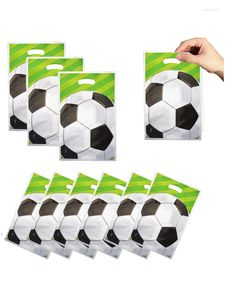 Present Wrap Soccer Theme Plastic Bag Candy for Boys Girls Kids Game Supplies Footbuled Födelsedagsfest Favors