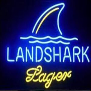 Landshark Lager Glass Tube Neon Light Sign Home Beer Bar Pub Recreation Room Game Lights Windows Glass Wall Signs 17 14 Inches2519
