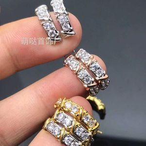 Designer's Brand Gold Plating High Edition Precision Cross Colored Earrings With White Full Diamond End Light Luxury Design Straight