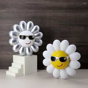 Vasi Nordic Ins Resina Ornamenti di girasole Soggiorno Ufficio Desktop Disposizione dei fiori Contenitore Accessori per la decorazione della casa