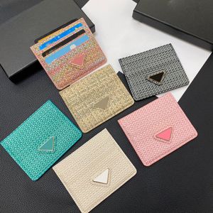 Luxurys üçgen cüzdan kadın erkek tasarımcısı cüzdan kartı tutucu cüzdanlar kutu Noel hediyesi kadın para kartı markası deri markalı tutucular yuvaları anahtar 240302