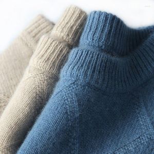 Maglioni da uomo Maglione in cotone e cashmere Uomo Maglione in jersey autunno inverno Pull Homme Hiver Pullover O-collo lavorato a maglia 3