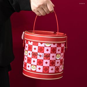 Hediye Sarma Noel Kutusu ile Paketleme Düğün Dekorasyon Çiçek kovası kurabiye şeker çantası Sevgililer Günü Çiçekçi Tedarik