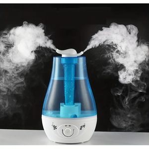 1pc 3L Portable Color Night Light Mini H2o Spray Mist Humidifier Double Wet Aroma Essential Oil Diffuser Fine Mist Usb Air Humidifier