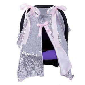 Other Baby Feeding Car Seat Blanket Cover Fashion Bow born Girls Soft Safety Canopy Nursing Multi use 230724
