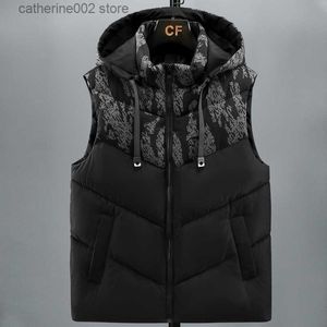 Herrenwesten plus Größe S-5xl Herbst Winter Männer Dicke Weste 2023 Brand Tarnhülsenjacke für Männer mit Kapuze warmer Cotton Cotton Weste T230724