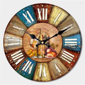 Zegary ścienne Dania w stylu vintage Design Duże zegar Kreatywny Ciche Home Cafe zegarki kuchenne Decor Art Art