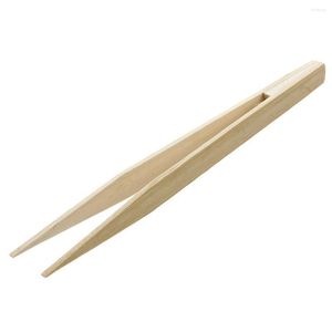 Skålar texturerad bambu Kongfu te -redskap pincett 14,5 cm träfärg