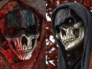 Halloween Horror Bloody Skull Warrior Masks Men Skeleton Mask CS Game Horror Party Demon Mask