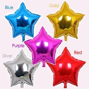 100 st 10 -stjärniga form Heliumfolie Ballonger Holiday Party Supply Decorations Mix Color343U