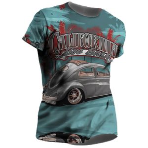 T-shirt da uomo estiva Stampa 3D Camicia US Route 66 2023 Nuova manica corta Abbigliamento da uomo T-shirt oversize in cotone Biker Harajuku Tops