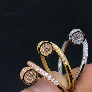 Anel de unhas de designer Luxunhão 18k anéis de ouro e prata para mulheres anel de luxo de diamante Anel de ouro anéis femininos