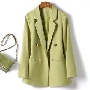 Feminino Trench Coats 2023 Primavera Coreana Metal Button Terno Casaco Estilo Britânico Feminino Feminino Blazer Outono Elegante Jaqueta Feminina