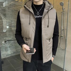 Мужские жилеты 7xl Men Men Solid Winter Jacket теплый верхняя одежда в жилеле.