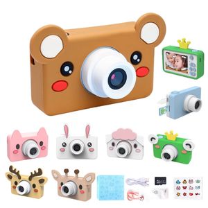 Câmeras de brinquedo dos desenhos animados Câmera de brinquedo educacional 16 GB animal fofo urso coelho veado sapo câmera digital presente de aniversário para crianças meninas meninos 230721