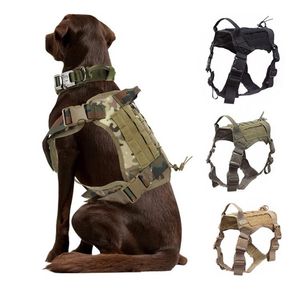 Imbracatura tattica per cani Collari Imbracature per cani militari Gilet per cani da lavoro Molle Allenamento regolabile Underwaist Patrol K9 Large con 2743