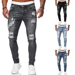 Men's Jeans 2021 Big Sale Sweatpants Sexy Hole Pants Casual Summer Autumn Male Ripped Skinny Trousers Slim Biker Outwears Pants1 L230724