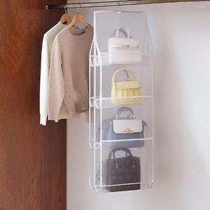 Storage Bags Modern Hanging Organizer Double-sided Bag Holder Dustproof Keep Tidy 6/8 Pockets Purse Clutch Handbag